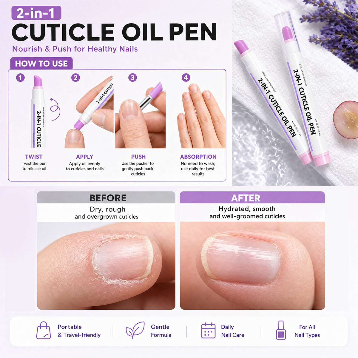 2-in-1 Cuticle Care Pen