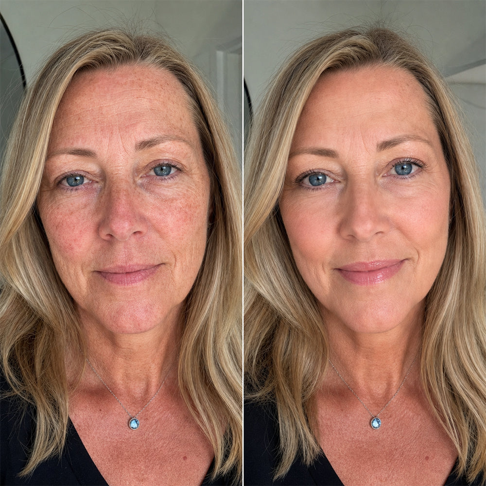 Side-by-side foundation application comparison