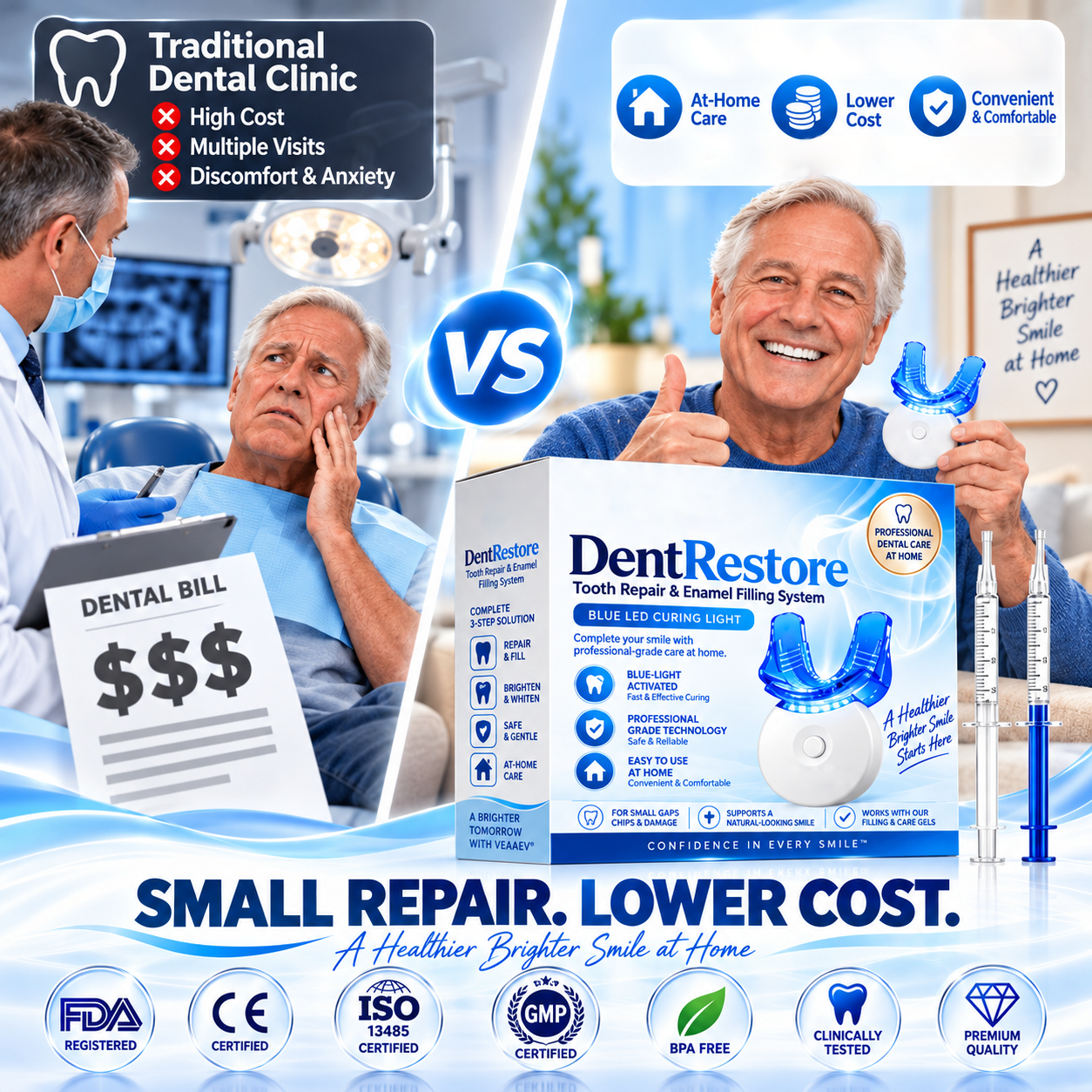 DentRestore at-home cost comparison