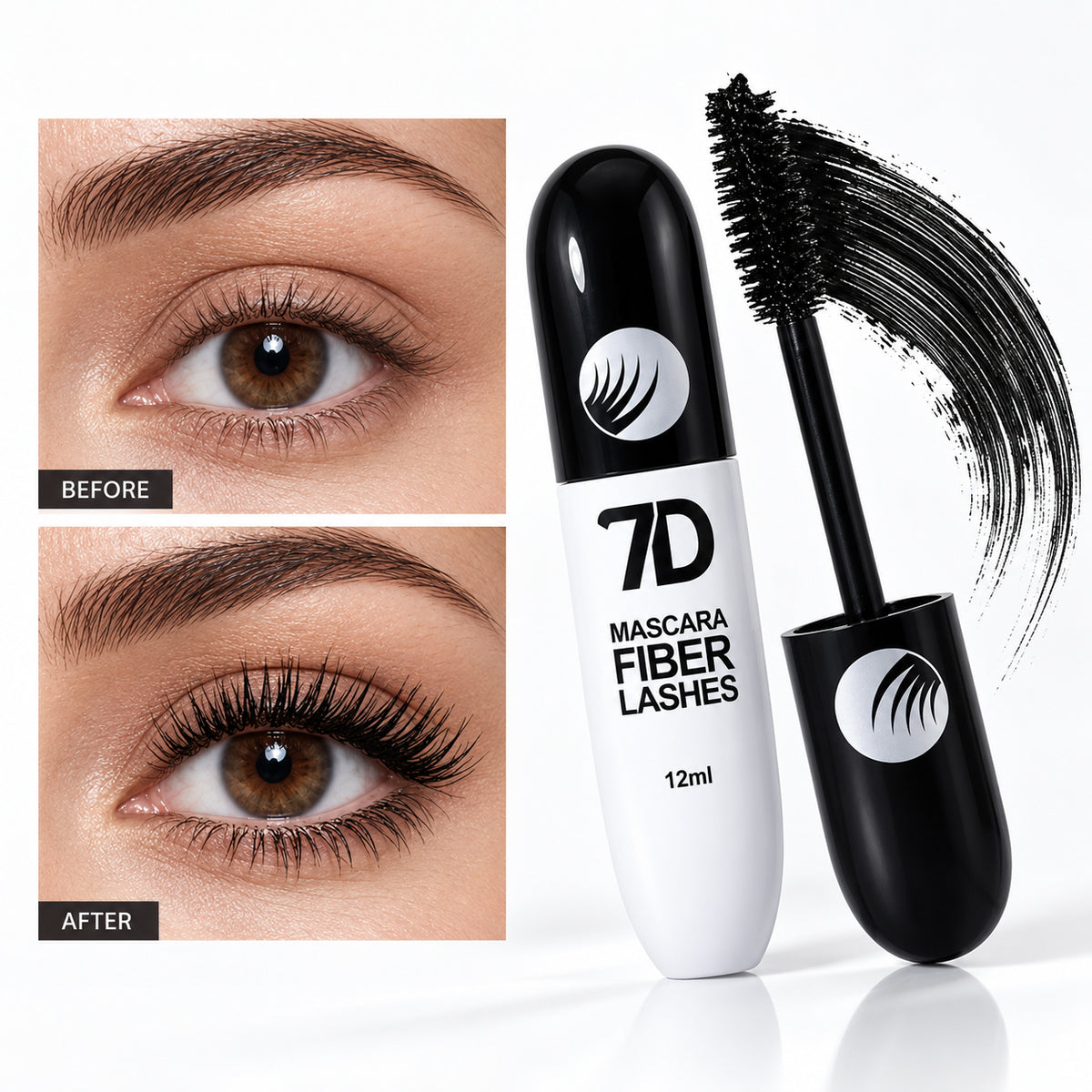Mascara brush for smooth lash separation