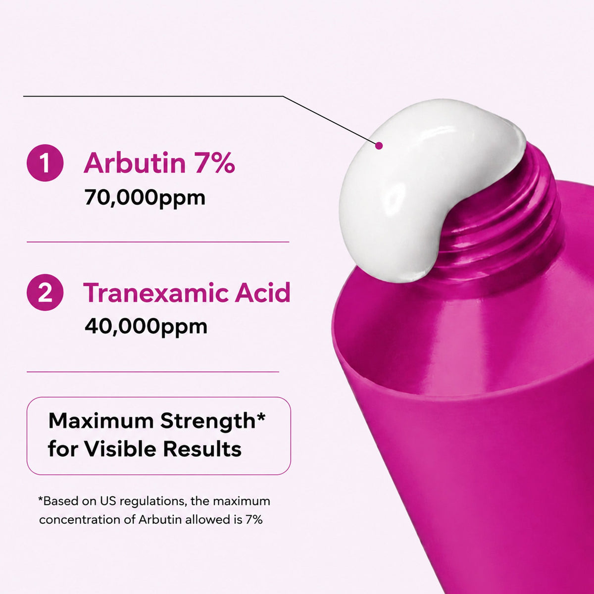 Arbutin 7% + Tranexamic Acid 4% Cream