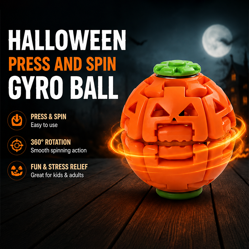 🔥Halloween press and spin gyro ball