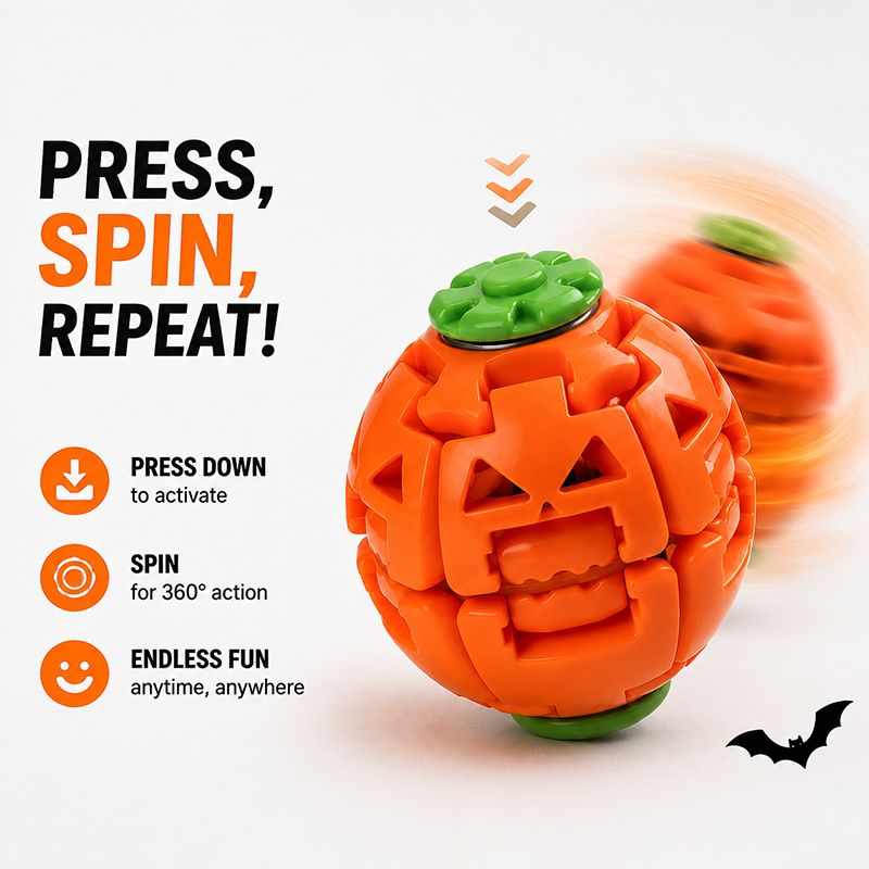 🔥Halloween press and spin gyro ball