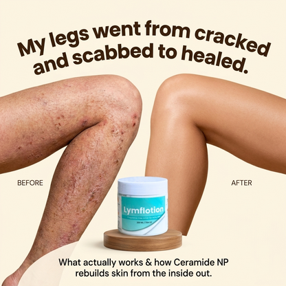 Fragrance-Free Non-Greasy Anti-Itch Ceramide NP Leg Lotion For Dry, Red, Sensitive, Discolored, Weeping