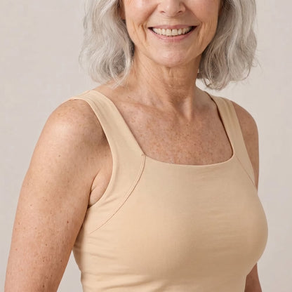 U Neck Shapewear Built-in Bra Tank