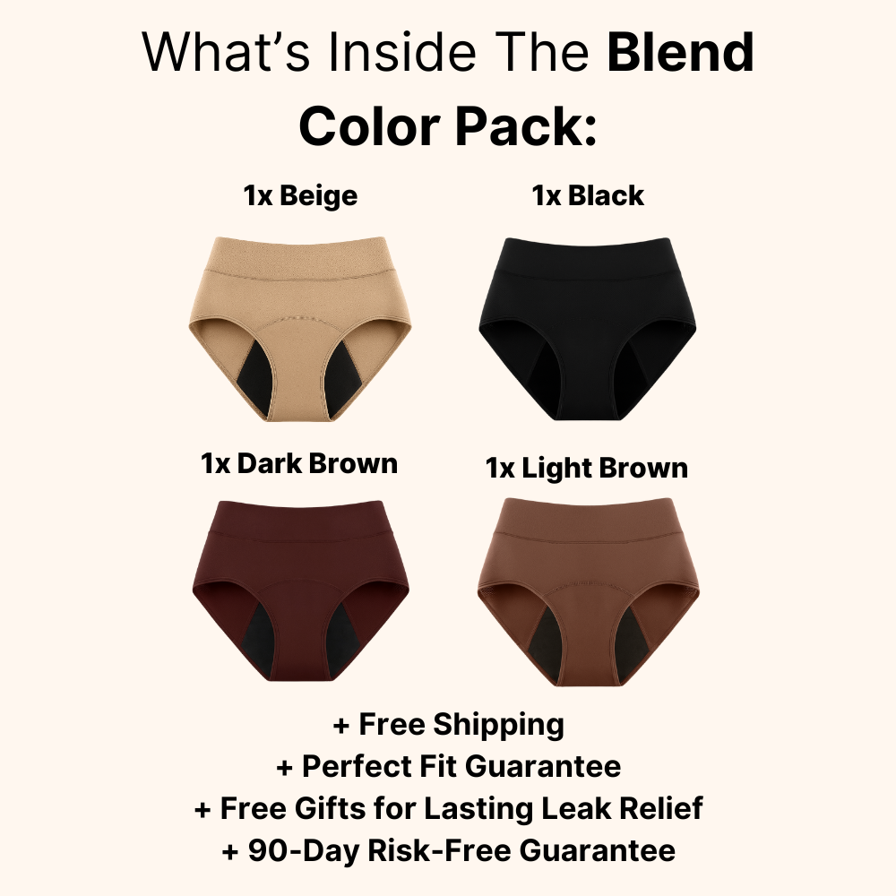 lookscene 100% Leak-Proof Underwear That Won't Let You Down for Women 60+ (4-Pack)