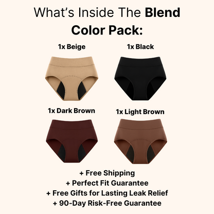 lookscene 100% Leak-Proof Underwear That Won't Let You Down for Women 60+ (4-Pack)
