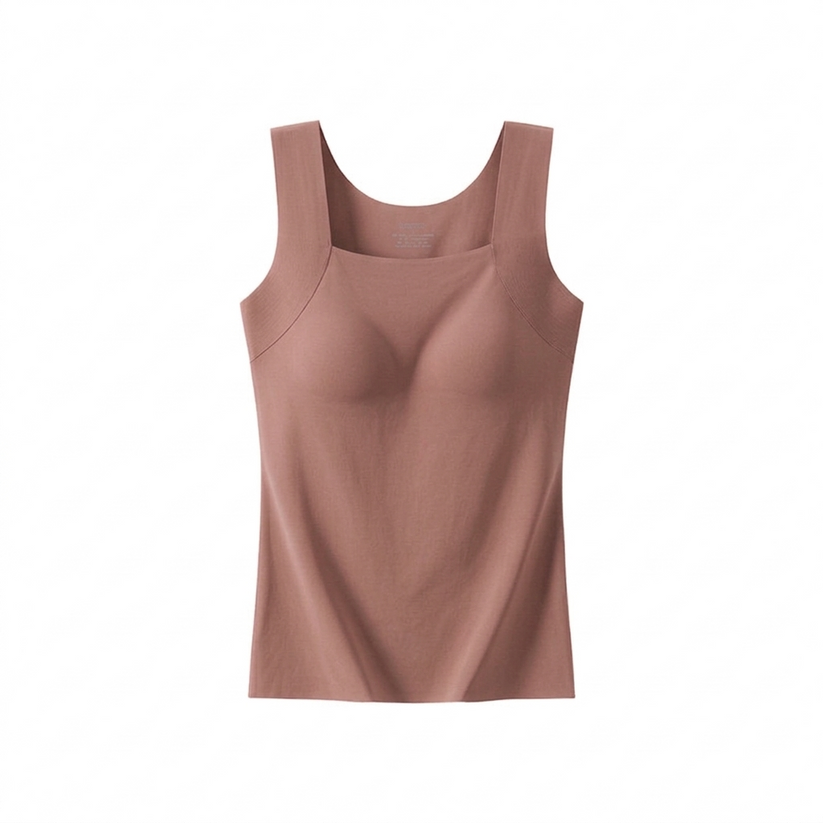 U Neck Shapewear Built-in Bra Tank