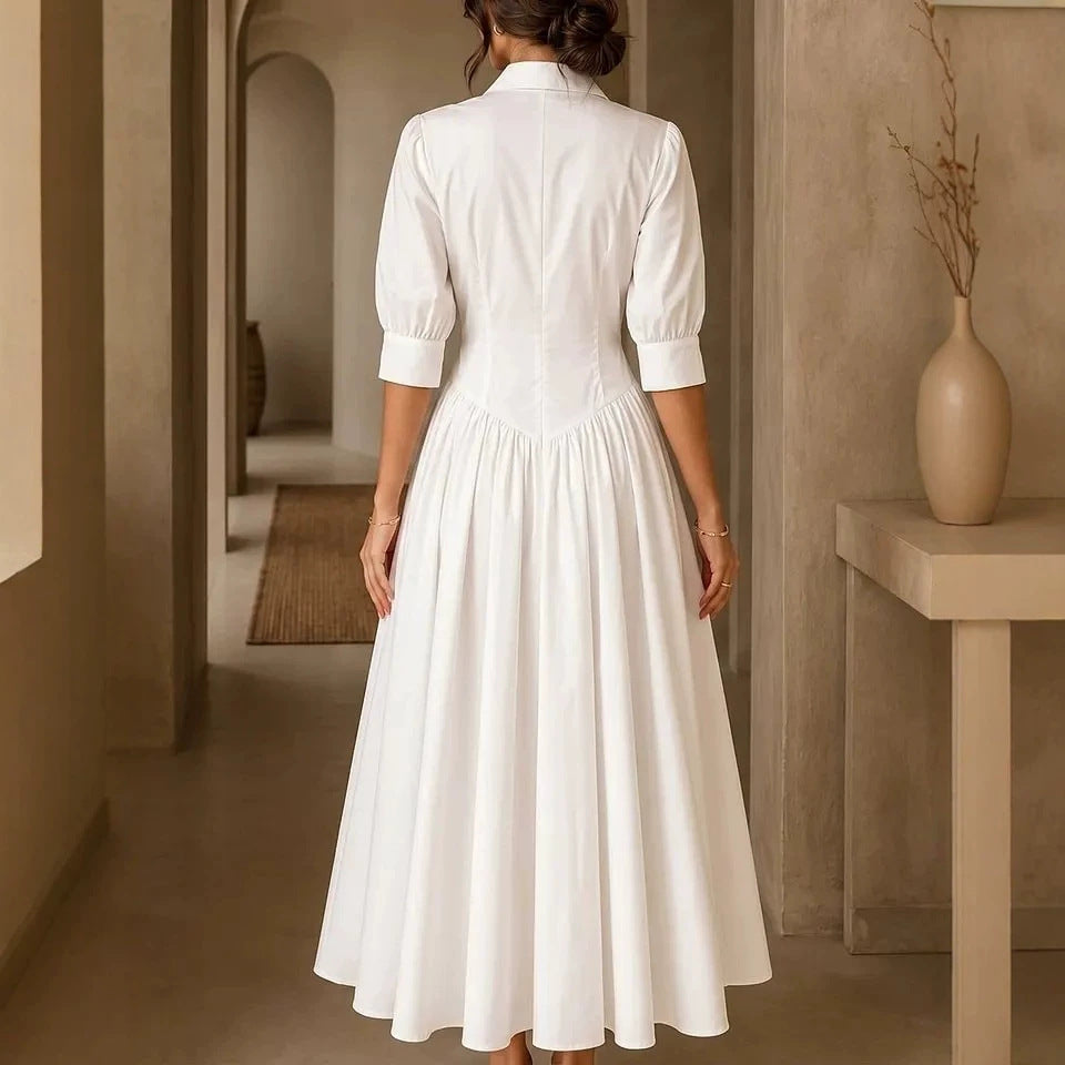 Structured Shirt Midi Dress