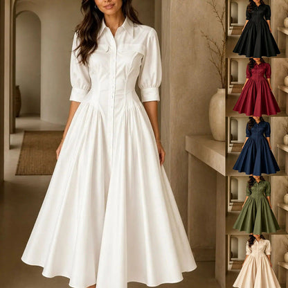 Structured Shirt Midi Dress