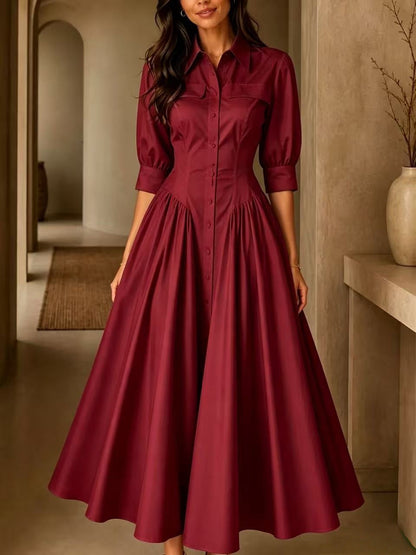 Structured Shirt Midi Dress