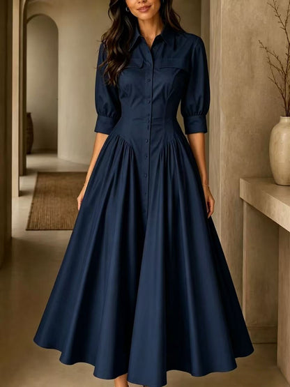 Structured Shirt Midi Dress