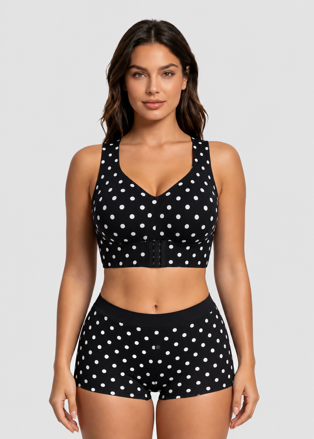 Cross Back Front Closure Wireless Posture Support Bra