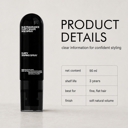 Peach-scented volumizing & setting spray—for lightweight, bouncy hair and long-lasting hold.