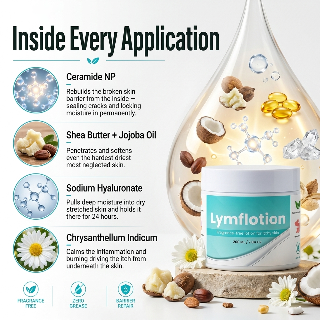 Fragrance-Free Non-Greasy Anti-Itch Ceramide NP Leg Lotion For Dry, Red, Sensitive, Discolored, Weeping
