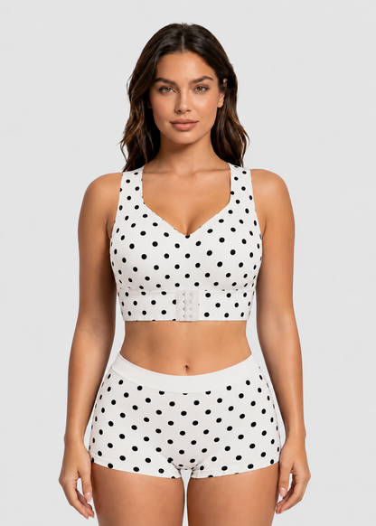 Cross Back Front Closure Wireless Posture Support Bra