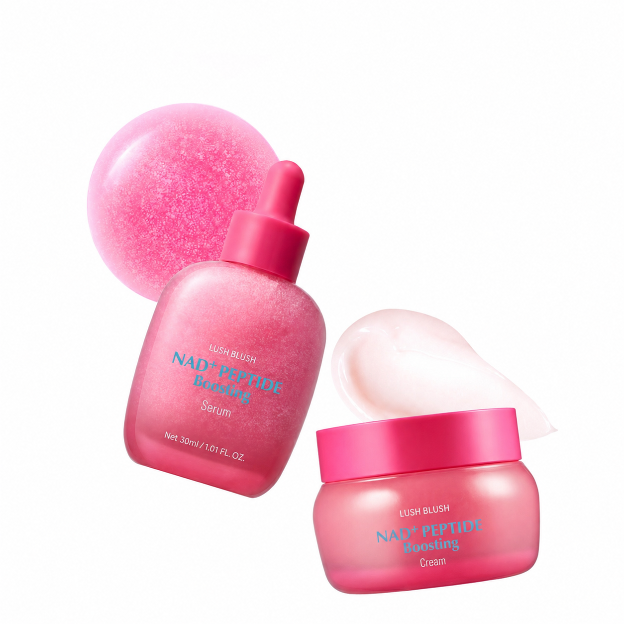 NAD+ Anti-Aging Ritual: Peptide Boosting Serum & Cream Duo