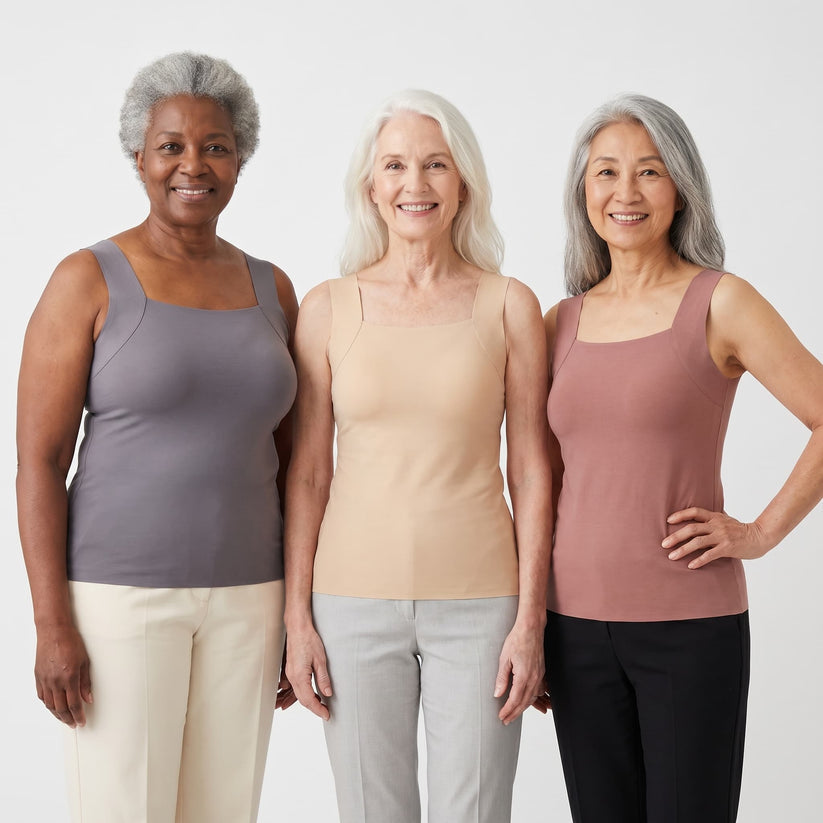 U Neck Shapewear Built-in Bra Tank