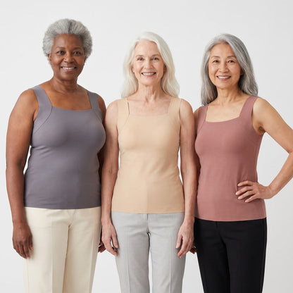 U Neck Shapewear Built-in Bra Tank