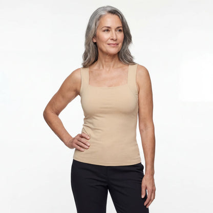 U Neck Shapewear Built-in Bra Tank