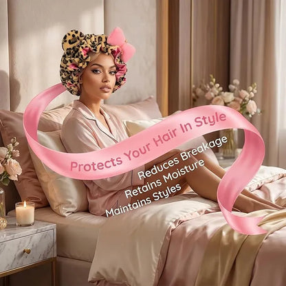 Leopard Stripe Bow Headband