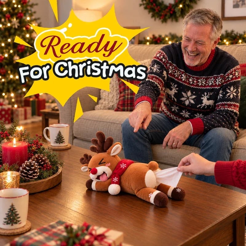 🎉🦌 Funny Christmas Reindeer Tissue Holder – The Cheekiest Christmas Decor!