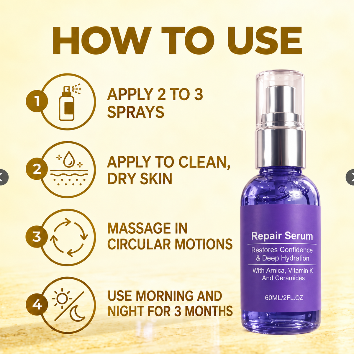 Bruise Reduction Derma Restore Serum With Arnica, Vitamin K & Ceramides