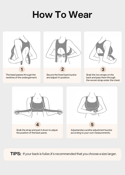 Cross Back Front Closure Wireless Posture Support Bra